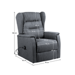 Casa si Gradina - Mobilier - Scaune si fotolii - Fotolii - Fotoliu de relaxare pozitionabil, gri deschis, DOURO - Infinity.ro