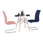 Casa si Gradina - Mobilier - Mese si birouri - Mese bucatarie si dining - Masa de bucatarie, alba/fag, diametru 90 cm, GAMIN 2 NEW 90 - Infinity.ro