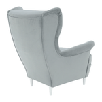 Casa si Gradina - Mobilier - Scaune si fotolii - Fotolii - Fotoliu, material textil gri deschis/alb, RUFINO 3 NEW - Infinity.ro