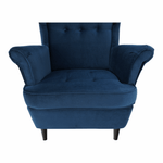 Casa si Gradina - Mobilier - Scaune si fotolii - Fotolii - Fotoliu, albastru/nuc, RUFINO 3 NEW - Infinity.ro