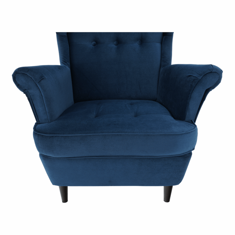 Casa si Gradina - Mobilier - Scaune si fotolii - Fotolii - Fotoliu, albastru/nuc, RUFINO 3 NEW - Infinity.ro
