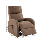 Casa si Gradina - Mobilier - Scaune si fotolii - Fotolii - Fotoliu de relaxare pozitionabil, maro deschis, NERIS - Infinity.ro