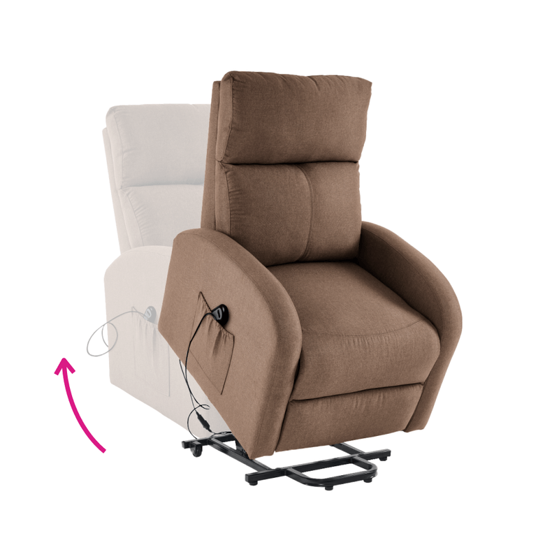 Casa si Gradina - Mobilier - Scaune si fotolii - Fotolii - Fotoliu de relaxare pozitionabil, maro deschis, NERIS - Infinity.ro