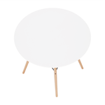 Casa si Gradina - Mobilier - Mese si birouri - Mese bucatarie si dining - Masa de bucatarie, alba/fag, diametru 90 cm, GAMIN 2 NEW 90 - Infinity.ro