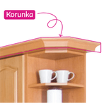 Casa si Gradina - Mobilier - Seturi de mobilier - Seturi bucatarie - Coroana/plinta decorativa pentru dulapul W60/60 LC, anin, Lora New MDF LC Klasik - Infinity.ro