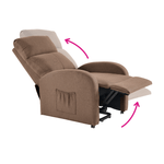 Casa si Gradina - Mobilier - Scaune si fotolii - Fotolii - Fotoliu de relaxare pozitionabil, maro deschis, NERIS - Infinity.ro