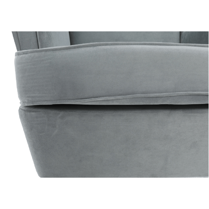 Casa si Gradina - Mobilier - Scaune si fotolii - Fotolii - Fotoliu, material textil gri deschis/alb, RUFINO 3 NEW - Infinity.ro