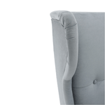 Casa si Gradina - Mobilier - Scaune si fotolii - Fotolii - Fotoliu, material textil gri deschis/alb, RUFINO 3 NEW - Infinity.ro
