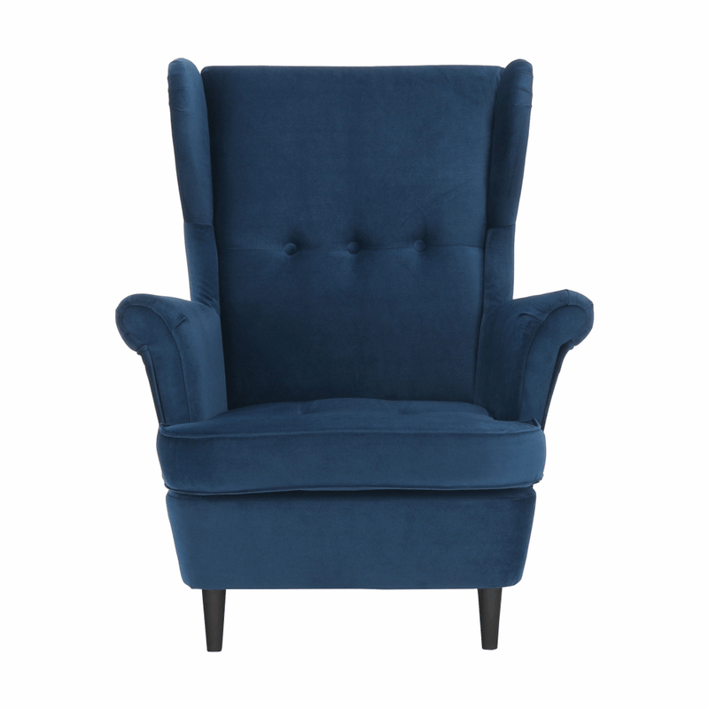 Casa si Gradina - Mobilier - Scaune si fotolii - Fotolii - Fotoliu, albastru/nuc, RUFINO 3 NEW - Infinity.ro