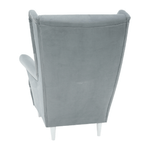 Casa si Gradina - Mobilier - Scaune si fotolii - Fotolii - Fotoliu, material textil gri deschis/alb, RUFINO 3 NEW - Infinity.ro