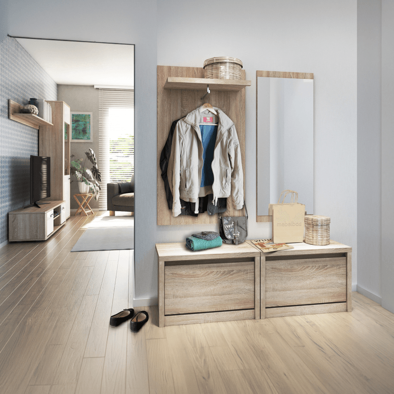 Casa si Gradina - Mobilier - Organizare si depozitare - Cuiere - Cuier de perete, stejar sonoma, NORTY TYP 25 - Infinity.ro