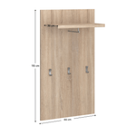 Casa si Gradina - Mobilier - Organizare si depozitare - Cuiere - Cuier de perete, stejar sonoma, NORTY TYP 25 - Infinity.ro