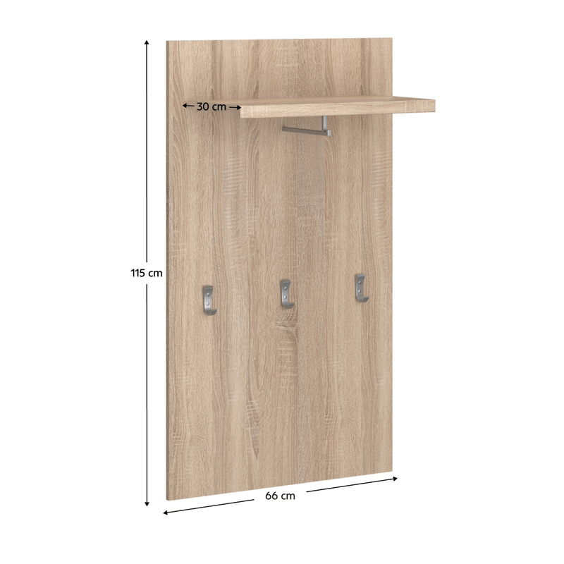 Casa si Gradina - Mobilier - Organizare si depozitare - Cuiere - Cuier de perete, stejar sonoma, NORTY TYP 25 - Infinity.ro