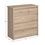Casa si Gradina - Mobilier - Comode si corpuri - Comode - Comoda 4S, stejar sonoma, NORTY TYP 21 - Infinity.ro