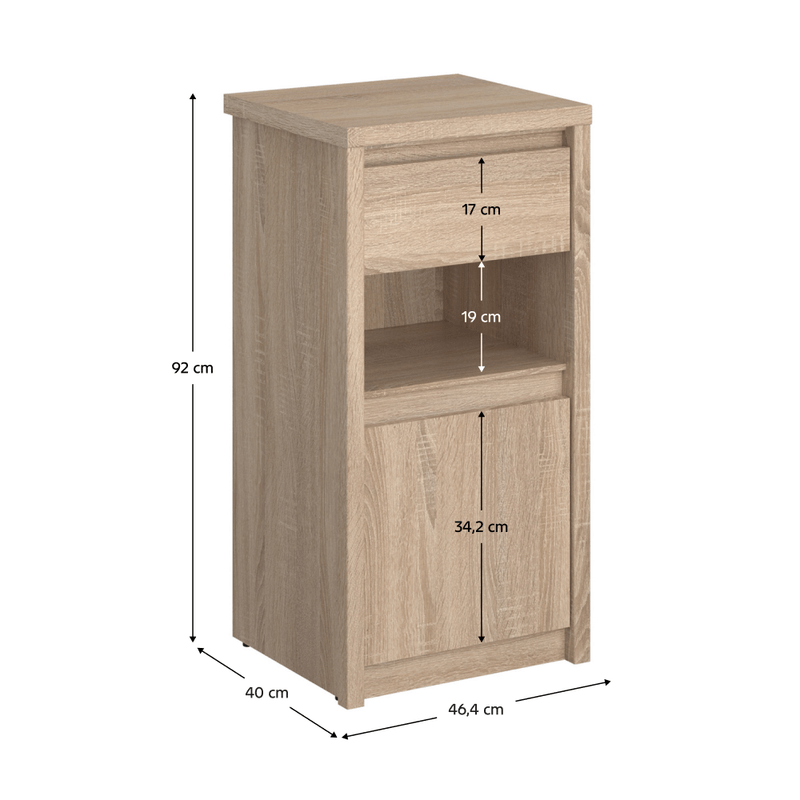 Casa si Gradina - Mobilier - Comode si corpuri - Comode - Comoda 1D1S, stejar sonoma, NORTY TYP 24 - Infinity.ro