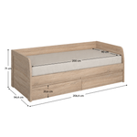 Casa si Gradina - Mobilier - Paturi si accesorii - Paturi - Pat 2S, 90x200, stejar sonoma, NORTY TYP 28 - Infinity.ro