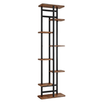 Casa si Gradina - Gradinarit si plante - Plante si ghivece - Ghivece si suporturi - Suport de flori, negru/lemn rustic, LEDOR TIP 4 - Infinity.ro
