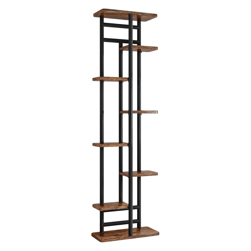 Casa si Gradina - Gradinarit si plante - Plante si ghivece - Ghivece si suporturi - Suport de flori, negru/lemn rustic, LEDOR TIP 4 - Infinity.ro