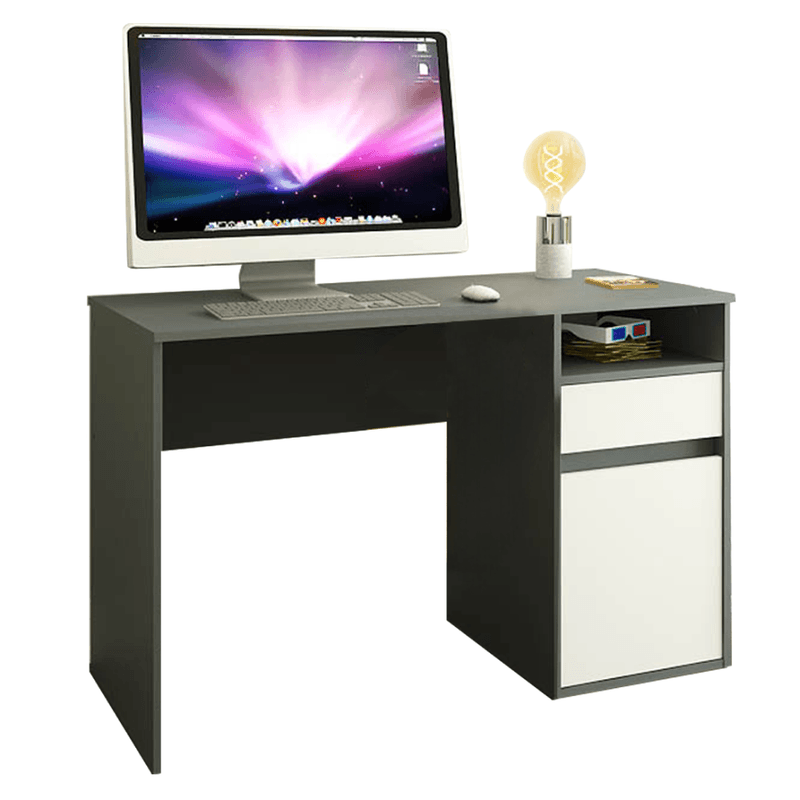Casa si Gradina - Mobilier - Mese si birouri - Birouri - Masa pentru calculator, grafit/alb, BILI NEW - Infinity.ro