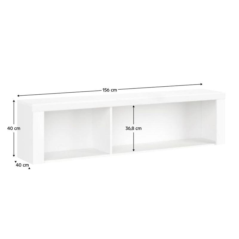 Casa si Gradina - Mobilier - Biblioteci si rafturi - Etajere - Raft suspendat 160, alb lucios, LINDY - Infinity.ro