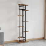 Casa si Gradina - Gradinarit si plante - Plante si ghivece - Ghivece si suporturi - Suport de flori, negru/lemn rustic, LEDOR TIP 4 - Infinity.ro