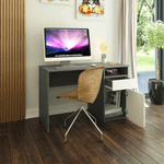 Casa si Gradina - Mobilier - Mese si birouri - Birouri - Masa pentru calculator, grafit/alb, BILI NEW - Infinity.ro