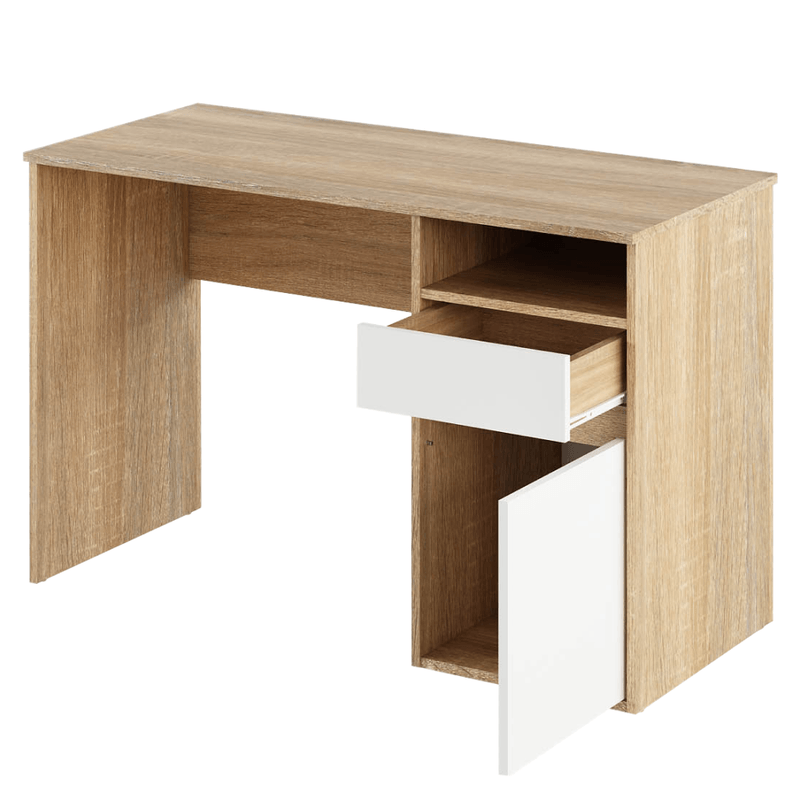 Casa si Gradina - Mobilier - Mese si birouri - Birouri - Masa pentru calculator, stejar sonoma/alb, BILI NEW - Infinity.ro