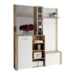 Casa si Gradina - Mobilier - Dulapuri si sifoniere - Dulapuri - Set pentru anticamera, alb/stejar artisan, FANDU - Infinity.ro