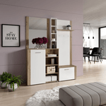 Casa si Gradina - Mobilier - Dulapuri si sifoniere - Dulapuri - Set pentru anticamera, alb/stejar artisan, FANDU - Infinity.ro