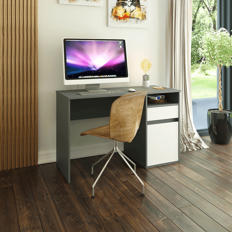 Casa si Gradina - Mobilier - Mese si birouri - Birouri - Masa pentru calculator, grafit/alb, BILI NEW - Infinity.ro
