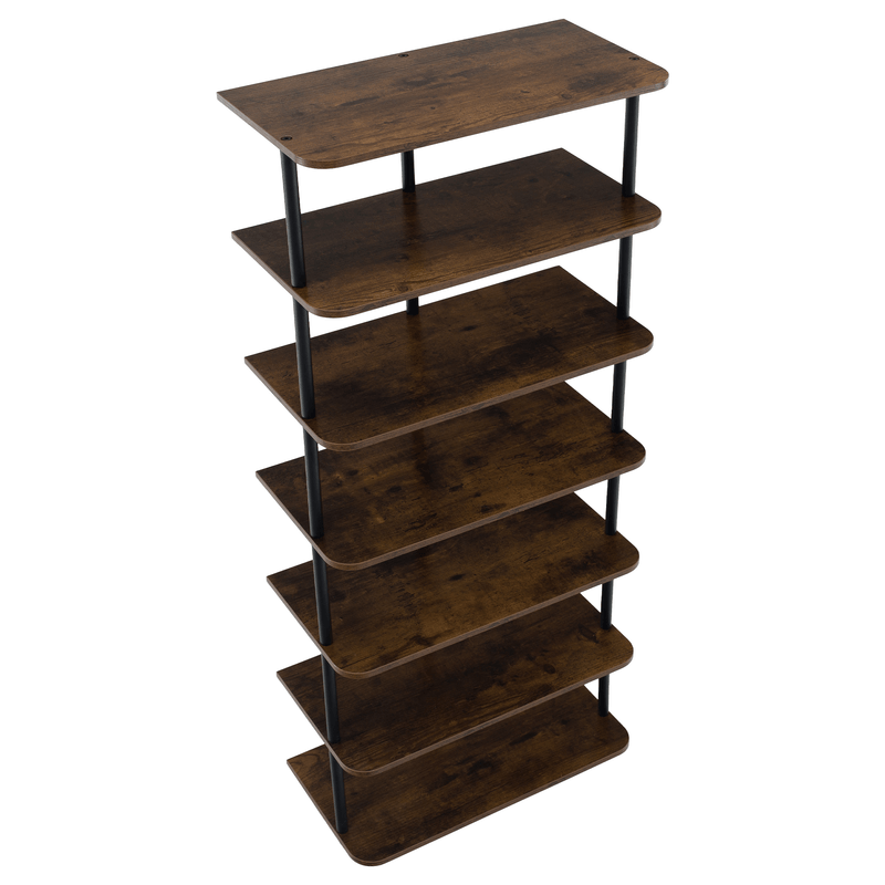 Casa si Gradina - Mobilier - Biblioteci si rafturi - Etajere - Raft multifunctional, negru/lemn rustic, ETUDA TIP 2 - Infinity.ro
