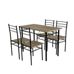 Casa si Gradina - Mobilier - Seturi de mobilier - Seturi mese si scaune - Set de sufragerie 1+4, stejar sonoma/negru, MAKO - Infinity.ro