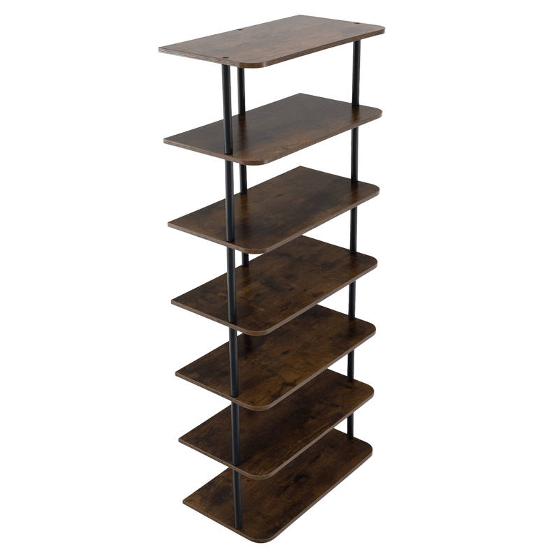 Casa si Gradina - Mobilier - Biblioteci si rafturi - Etajere - Raft multifunctional, negru/lemn rustic, ETUDA TIP 2 - Infinity.ro