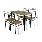 Casa si Gradina - Mobilier - Seturi de mobilier - Seturi mese si scaune - Set de sufragerie 1+4, stejar deschis/negru, PAON - Infinity.ro