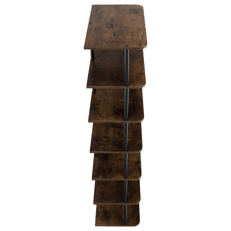 Casa si Gradina - Mobilier - Biblioteci si rafturi - Etajere - Raft multifunctional, negru/lemn rustic, ETUDA TIP 2 - Infinity.ro