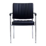 Casa si Gradina - Mobilier - Scaune si fotolii - Scaune - Scaun de sedinta, piele ecologica neagra/crom, FLORIN - Infinity.ro