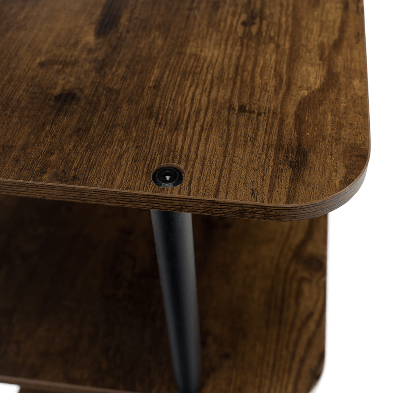 Casa si Gradina - Mobilier - Biblioteci si rafturi - Etajere - Raft multifunctional, negru/lemn rustic, ETUDA TIP 2 - Infinity.ro