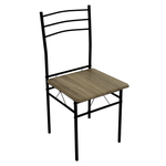 Casa si Gradina - Mobilier - Seturi de mobilier - Seturi mese si scaune - Set de sufragerie 1+4, stejar sonoma/negru, MAKO - Infinity.ro
