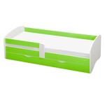 Casa si Gradina - Mobilier - Paturi si accesorii - Paturi - Pat cu somiera si spatiu de depozitare 80x160, alb/verde, COCOLINO - Infinity.ro