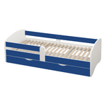 Casa si Gradina - Mobilier - Paturi si accesorii - Paturi - Pat cu lamele si spatiu de depozitare 90x200, alb/albastru, COCOLINO - Infinity.ro