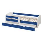 Casa si Gradina - Mobilier - Paturi si accesorii - Paturi - Pat cu lamele si spatiu de depozitare 90x200, alb/albastru, COCOLINO - Infinity.ro