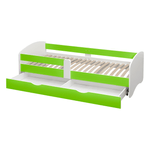 Casa si Gradina - Mobilier - Paturi si accesorii - Paturi - Pat cu somiera si spatiu de depozitare 80x160, alb/verde, COCOLINO - Infinity.ro