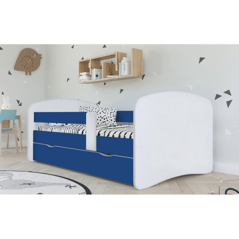 Casa si Gradina - Mobilier - Paturi si accesorii - Paturi - Pat cu lamele si spatiu de depozitare 90x200, alb/albastru, COCOLINO - Infinity.ro