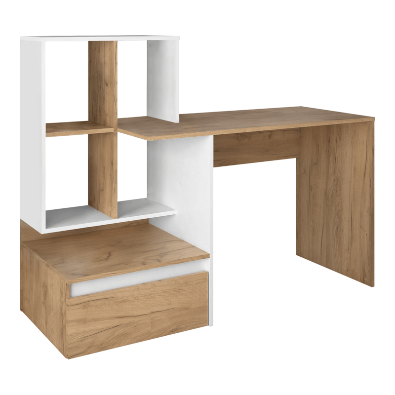 Casa si Gradina - Mobilier - Mese si birouri - Birouri - Masa PC, stejar artisan/alb, NEREO NEW - Infinity.ro