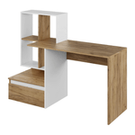 Casa si Gradina - Mobilier - Mese si birouri - Birouri - Masa PC, stejar artisan/alb, NEREO NEW - Infinity.ro