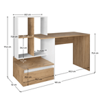 Casa si Gradina - Mobilier - Mese si birouri - Birouri - Masa PC, stejar artisan/alb, NEREO NEW - Infinity.ro