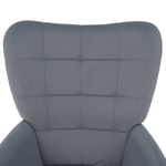 Casa si Gradina - Mobilier - Scaune si fotolii - Fotolii - Fotoliu cu suport pentru picioare, tesatura Velvet gri/negru, HABEN - Infinity.ro