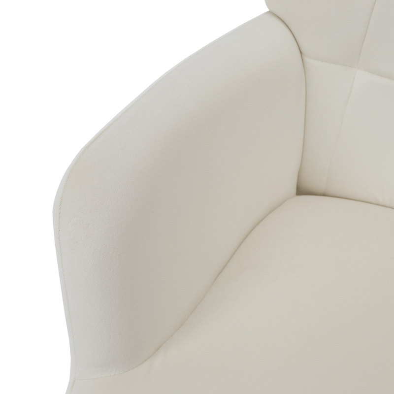 Casa si Gradina - Mobilier - Scaune si fotolii - Fotolii - Fotoliu cu suport pentru picioare, alb Velvet tesatura/negru, HABEN - Infinity.ro