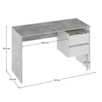 Casa si Gradina - Mobilier - Mese si birouri - Birouri - Masa PC, beton/alb, TULIO NEW - Infinity.ro