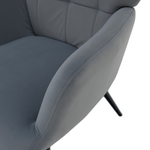 Casa si Gradina - Mobilier - Scaune si fotolii - Fotolii - Fotoliu cu suport pentru picioare, tesatura Velvet gri/negru, HABEN - Infinity.ro